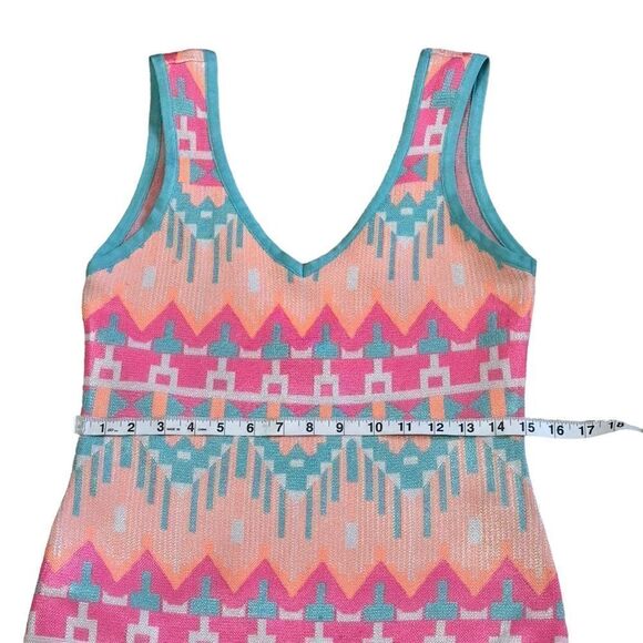 2B by bebe Multicolored Knit Sleeveless Bodycon Dress LARGE - Picture 10 of 14